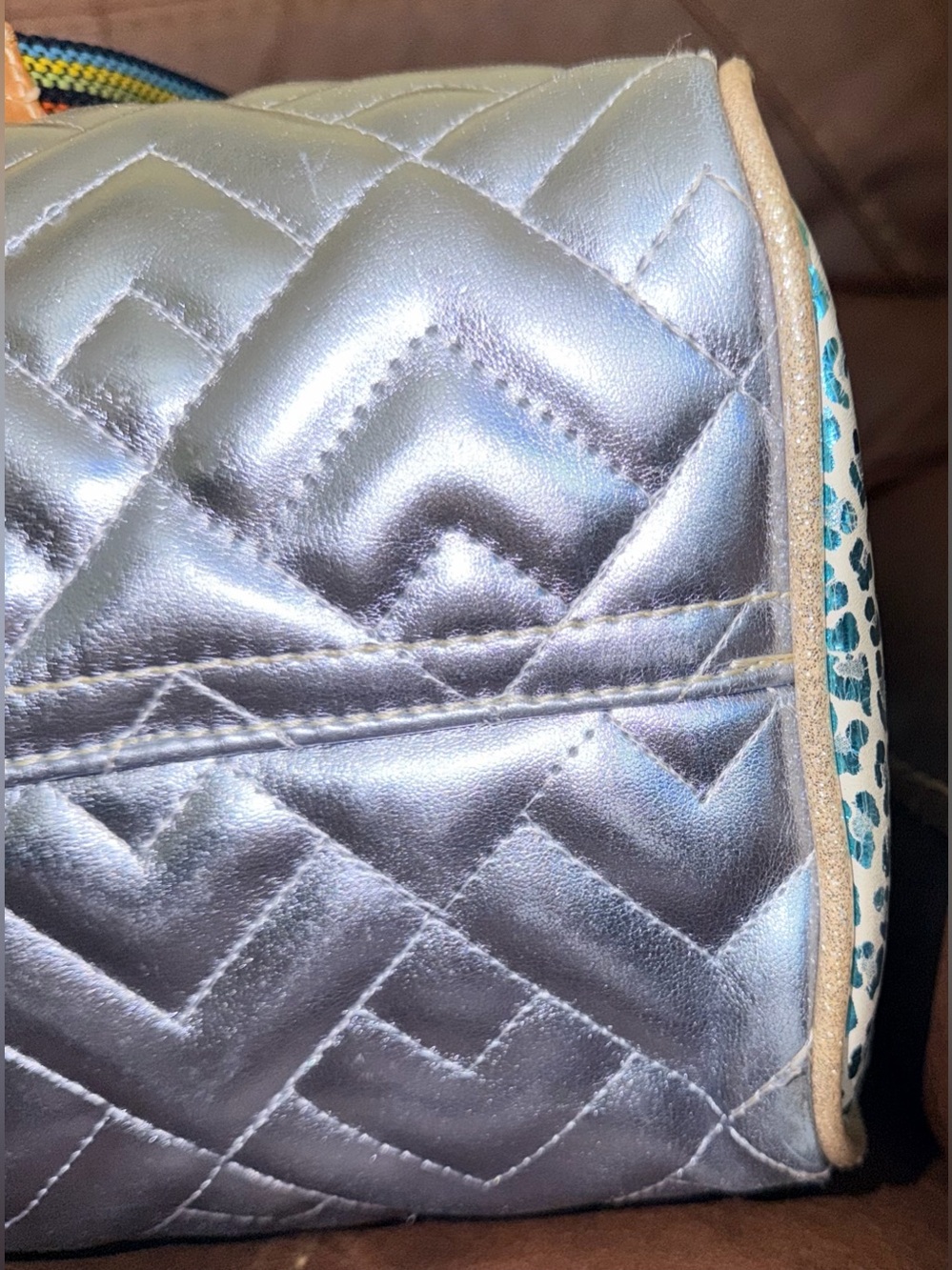 Consuela Silver Quilted Tote ✨LIKE NEW✨ - Picture 7 of 11